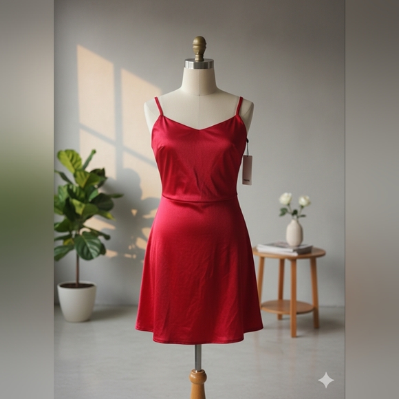 POPILUSH women's dress, flared mini dress with corset, ideal for parties, dates - Picture 2 of 16